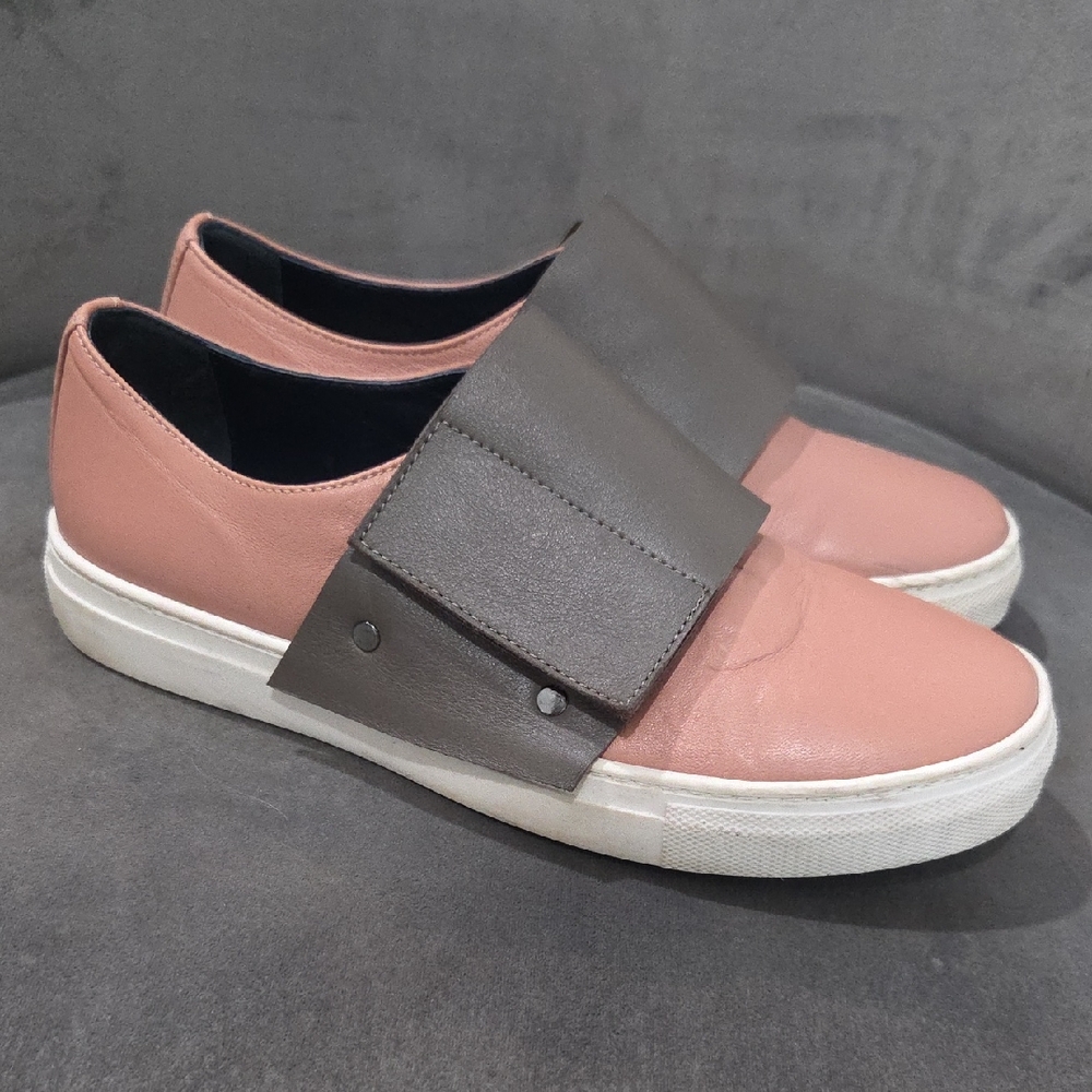 Marni Brown and Pink Leather Sneakers